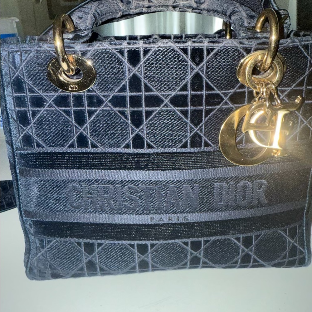 Dior Black and Gold Shoulder Bag with Luxurious Accents